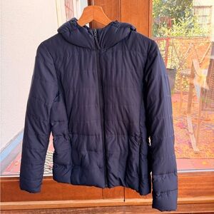 Uniqlo ultralight down hooded puffer jacket women navy
